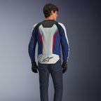 Alpinestars AST V3 AIR Motorcycle Vented Jacket (Silver/Deep Blue/Bright Red)