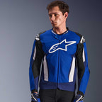 Alpinestars T-GP AIR Motorcycle Vented Jacket Bright Blue/Navy/Black/White)