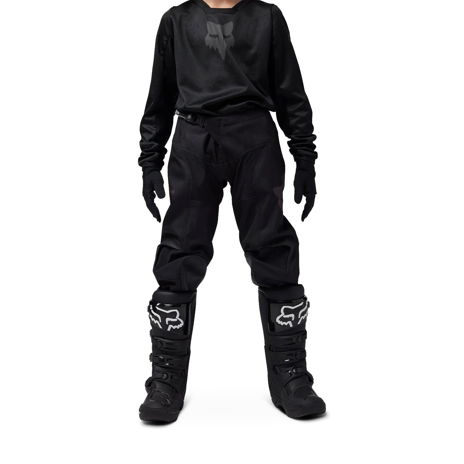 FOX Racing Youth 180 Blackout MX Gear Set (Black/Black)