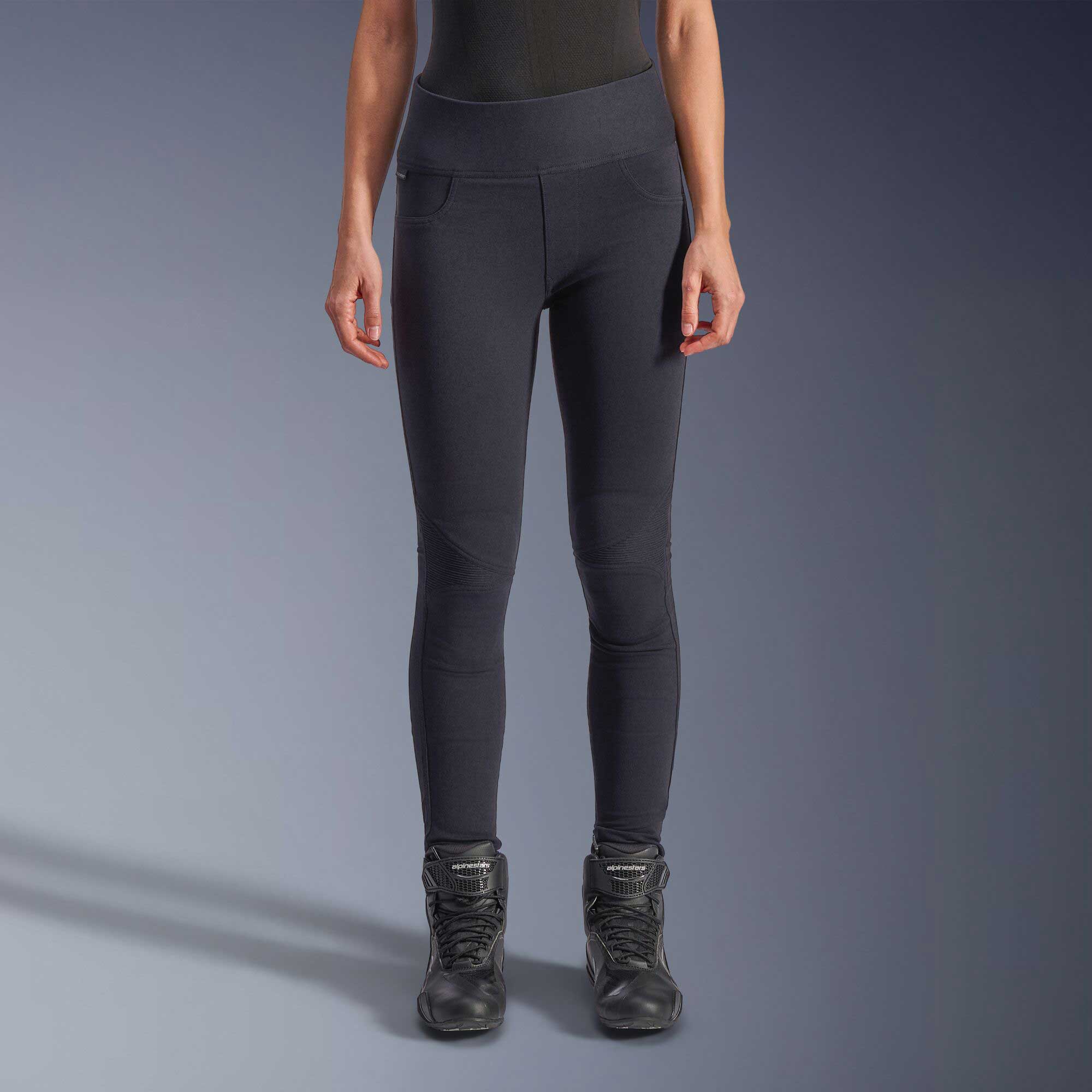 Alpinestars Stella FLEX-AST Leggings Women's Motorcycle Jeans (Black/Black) Short Leg