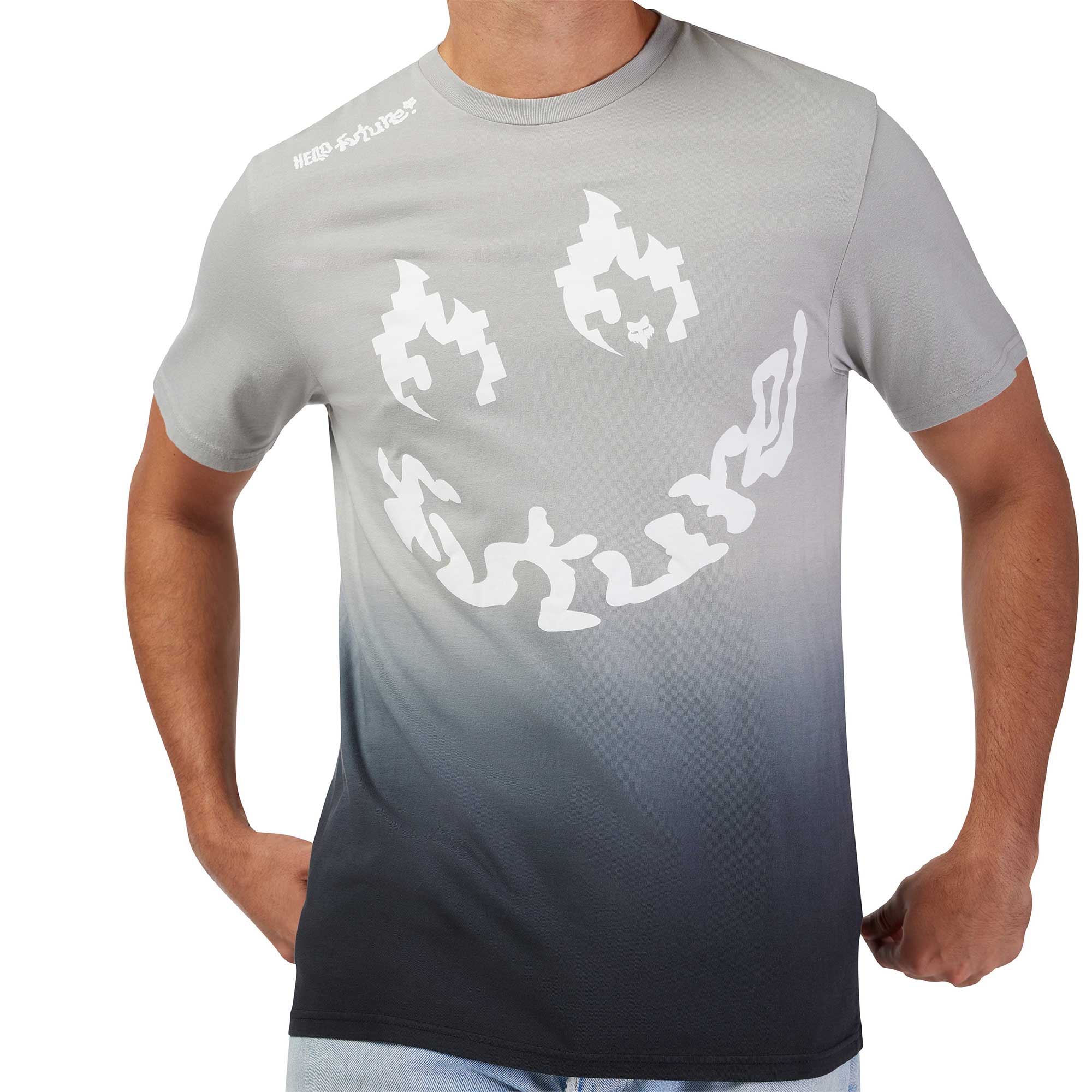 Fox (SALE) T-Shirt - HELLO FOX Premium Tee (Steel Grey)