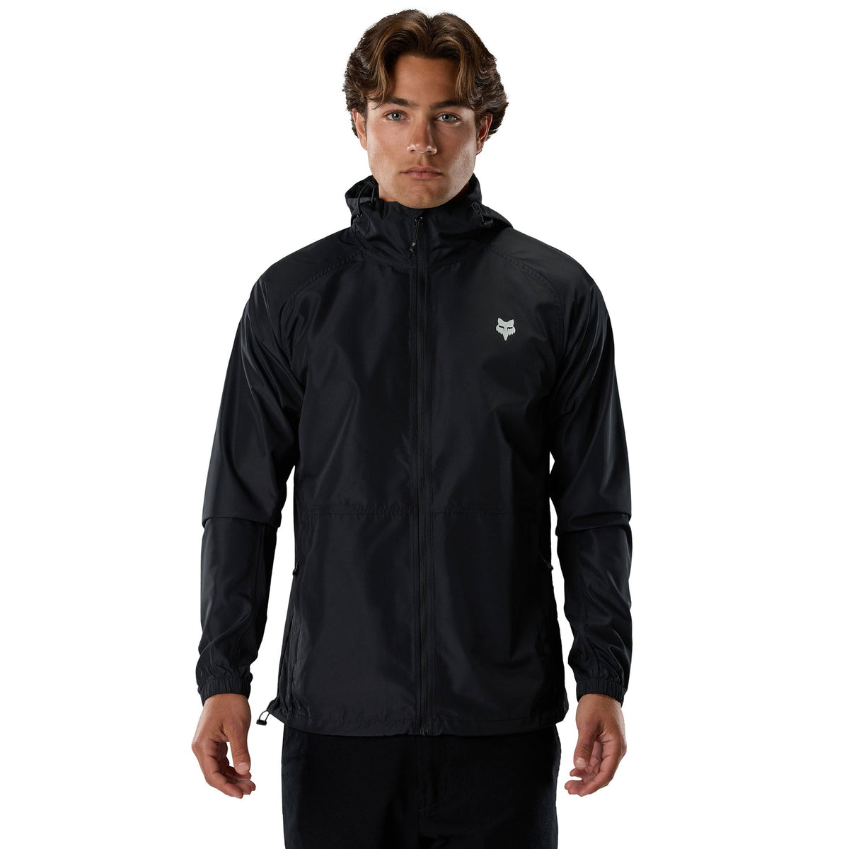 FOX Racing Mens Jacket - FOX HEAD Windbreaker (Black)