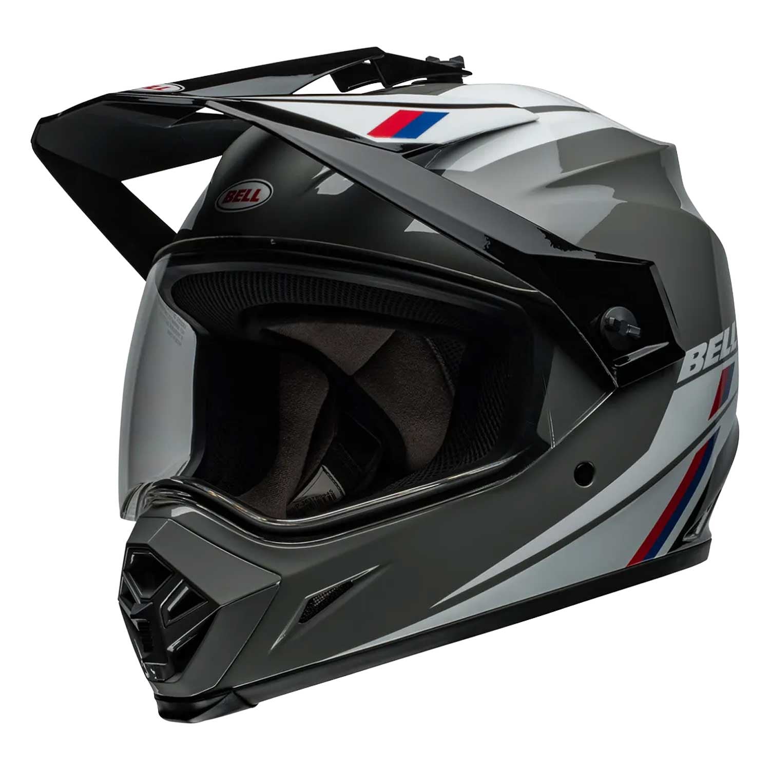 BELL MX-9 ADV Mips ALPINE Adventure Helmet (Nardo Grey/White/Red/Blue)