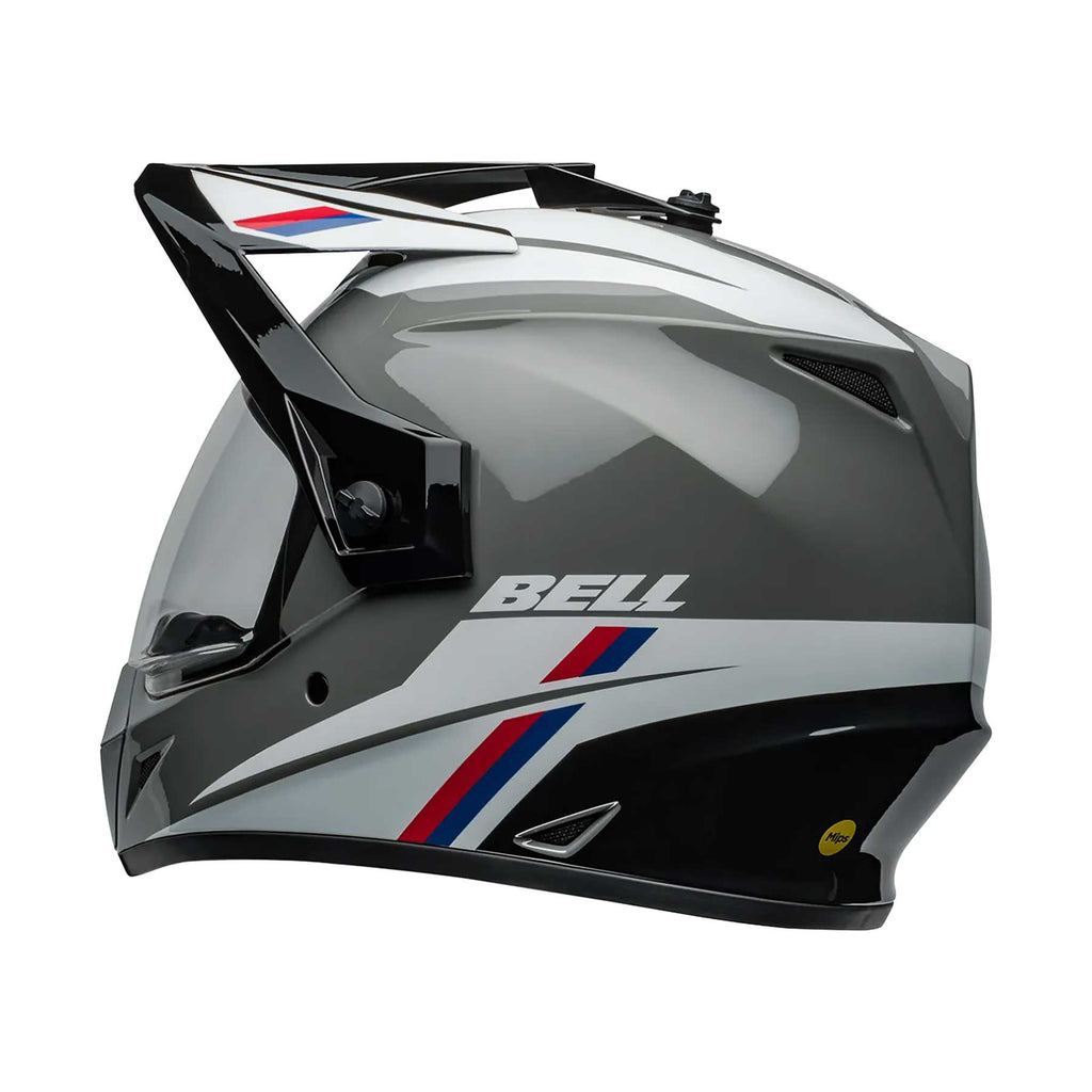 BELL MX-9 ADV Mips ALPINE Adventure Helmet (Nardo Grey/White/Red/Blue)