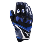 Alpinestars SP-R PRO Motorcycle Short Sports Leather Gloves (Bright Blue/Navy/White)