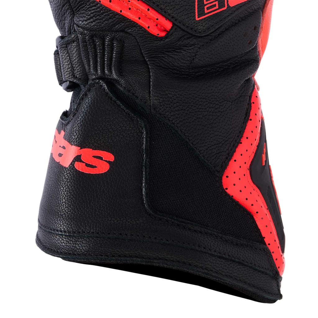 Alpinestars SP-9 Motorcycle Sports Leather Gloves (Black/Red Fluo)