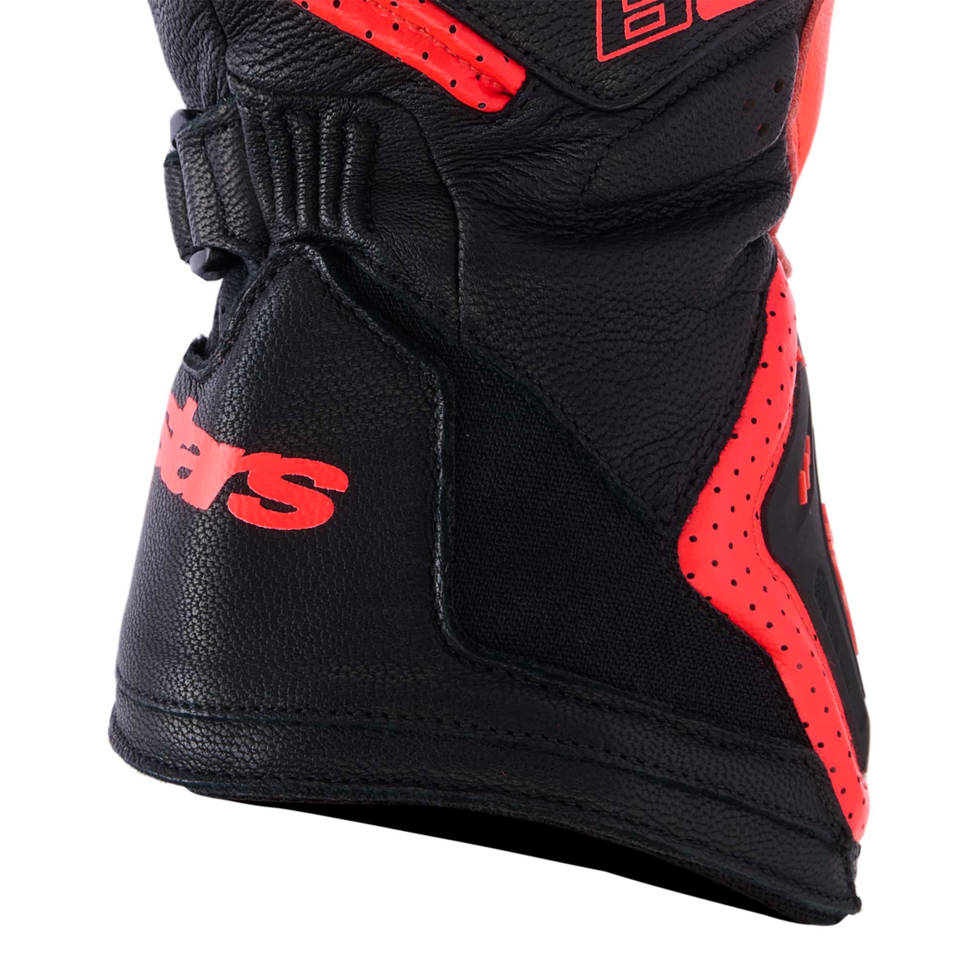 Alpinestars SP-9 Motorcycle Sports Leather Gloves (Black/Red Fluo)