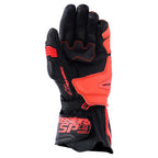 Alpinestars SP-9 Motorcycle Sports Leather Gloves (Black/Red Fluo)