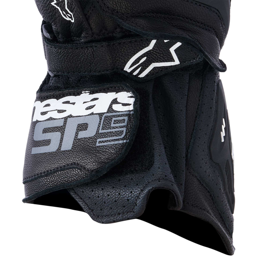 Alpinestars SP-9 Motorcycle Sports Leather Gloves (Black/White)
