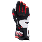 Alpinestars SP-9 Motorcycle Sports Leather Gloves (Black/White/Bright Red)