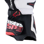 Alpinestars SP-9 Motorcycle Sports Leather Gloves (Black/White/Bright Red)