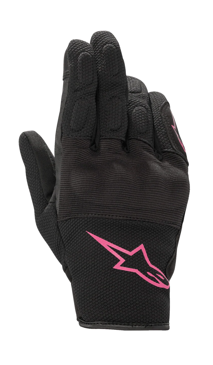 Alpinestars Women's S-Max Stella Drystar WP Motorcycle Short Gloves (Black/Fuchsia)
