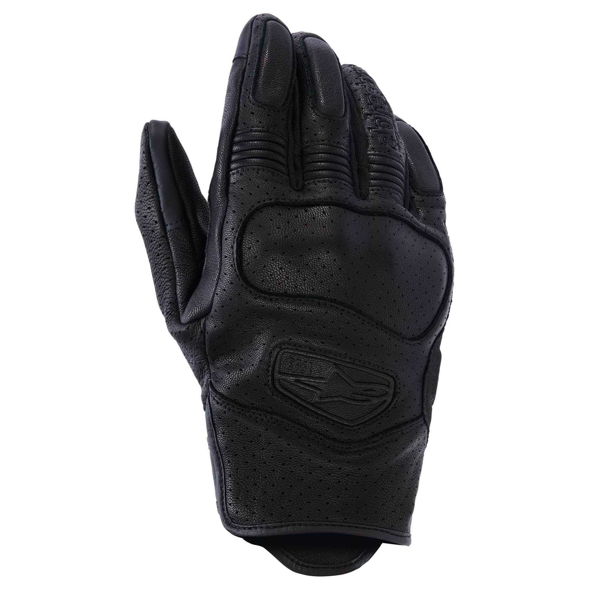Alpinestars MUSTANG V3 Motorcycle Urban Leather Gloves (Black/Black)