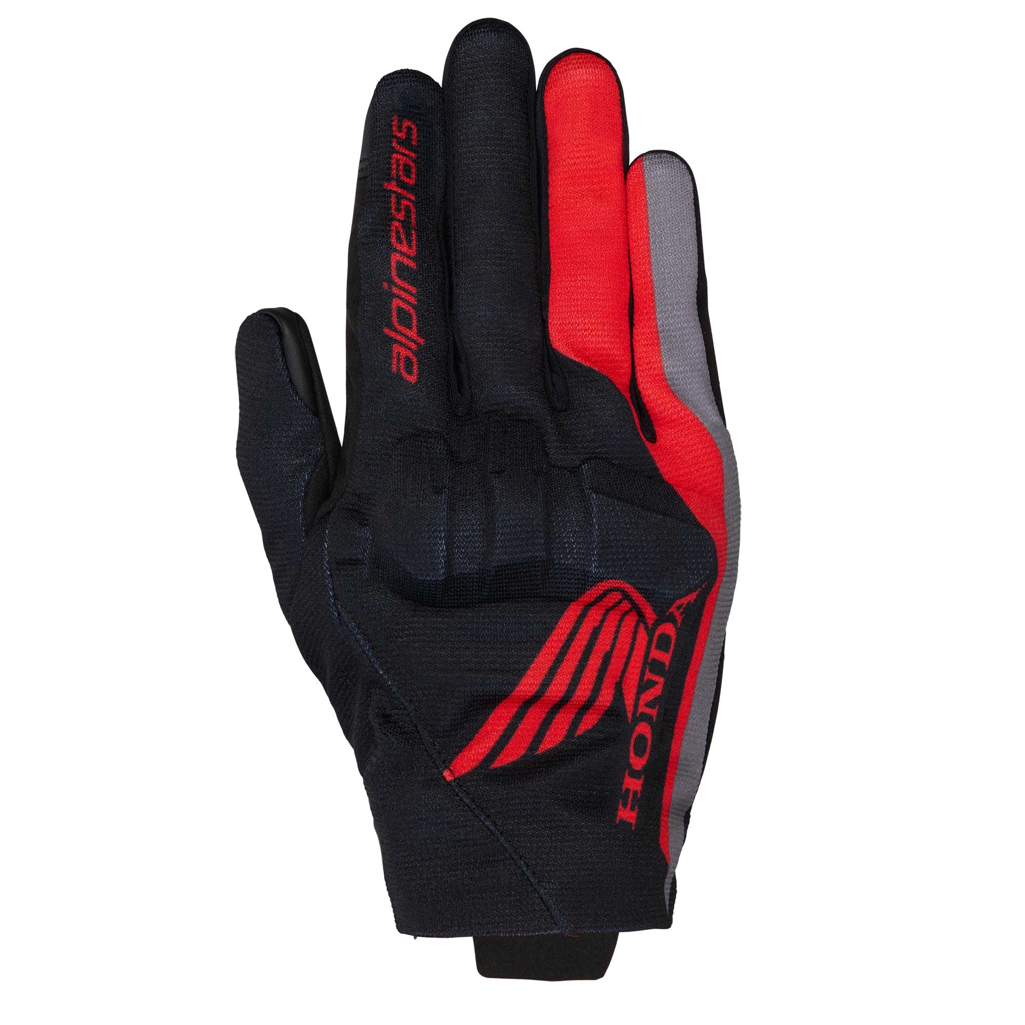 Alpinestars Honda REEF V2 Short Gloves (Black/Bright Red/Dark Grey)