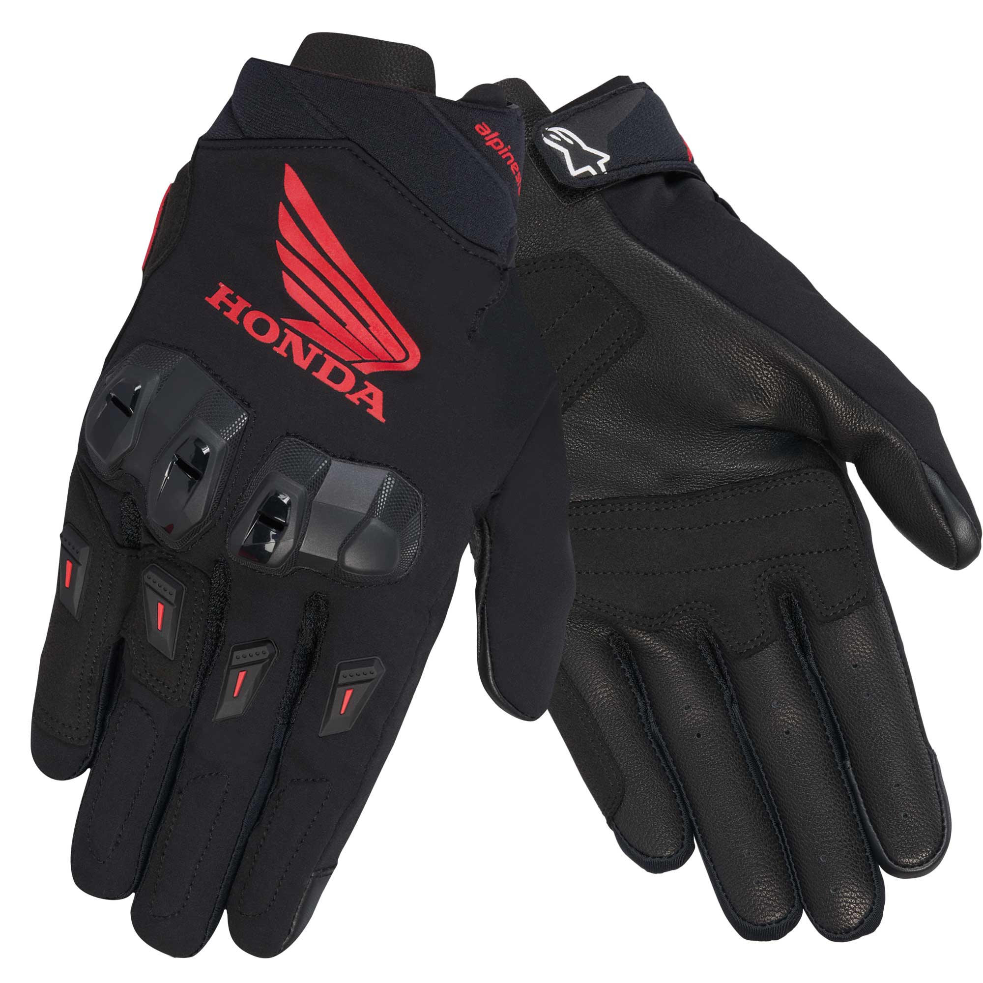 Alpinestars Honda SP X 3 Short Gloves (Black/Bright Red)