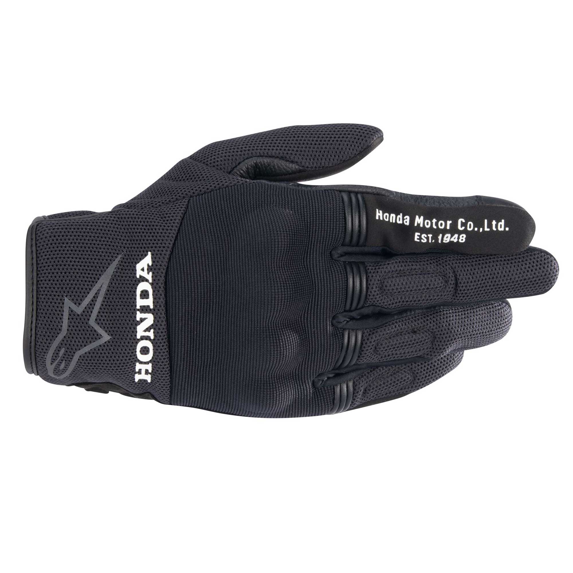 Alpinestars Honda Copper Motorcycle Short Textile Gloves (Black)