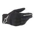 Alpinestars Women's Copper Motorcycle Short Textile Gloves (Black/White)