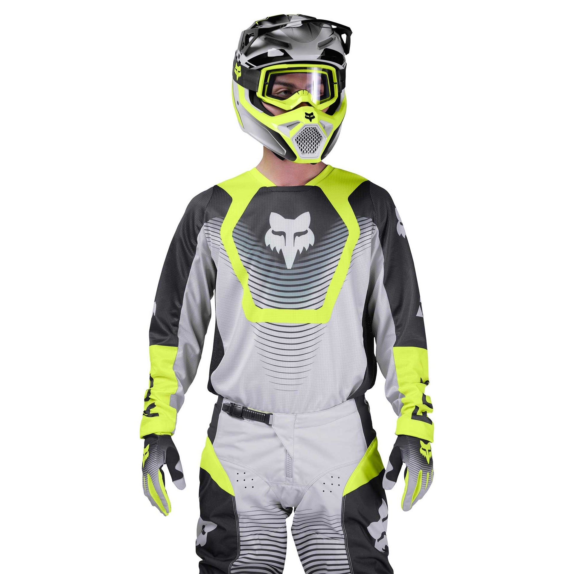 FOX Racing 180 COLLECT MX Jersey (Grey/Fluo Yellow/Black)