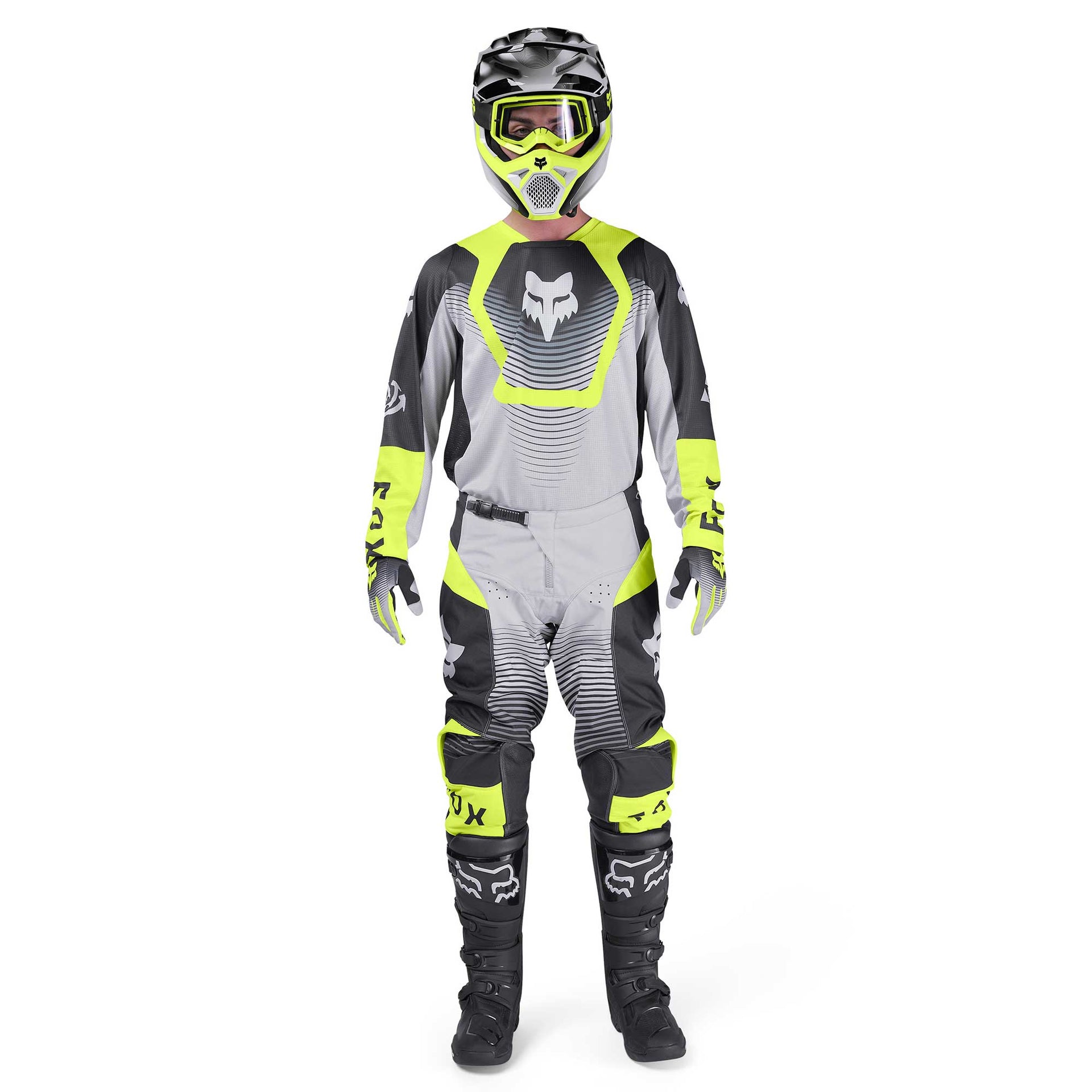 FOX Racing 180 COLLECT MX Jersey (Grey/Fluo Yellow/Black)