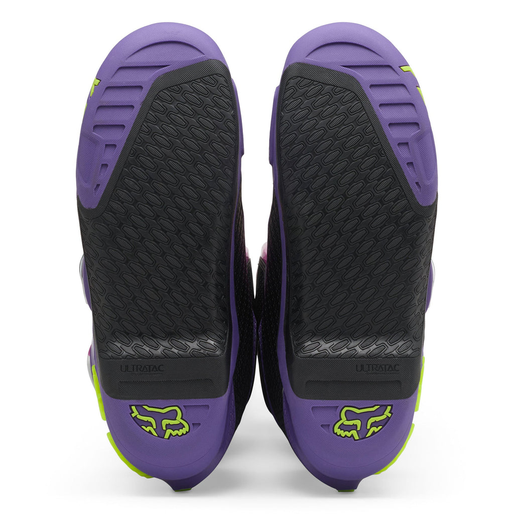 FOX Racing INSTINCT 2.0 Motocross Boots (Purple Lava/Yellow Fluo)