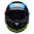 BELL Racestar DLX CORSA Race | Road Helmet *Pro Tint Visor Inc* (Carbon/Green/Blue)