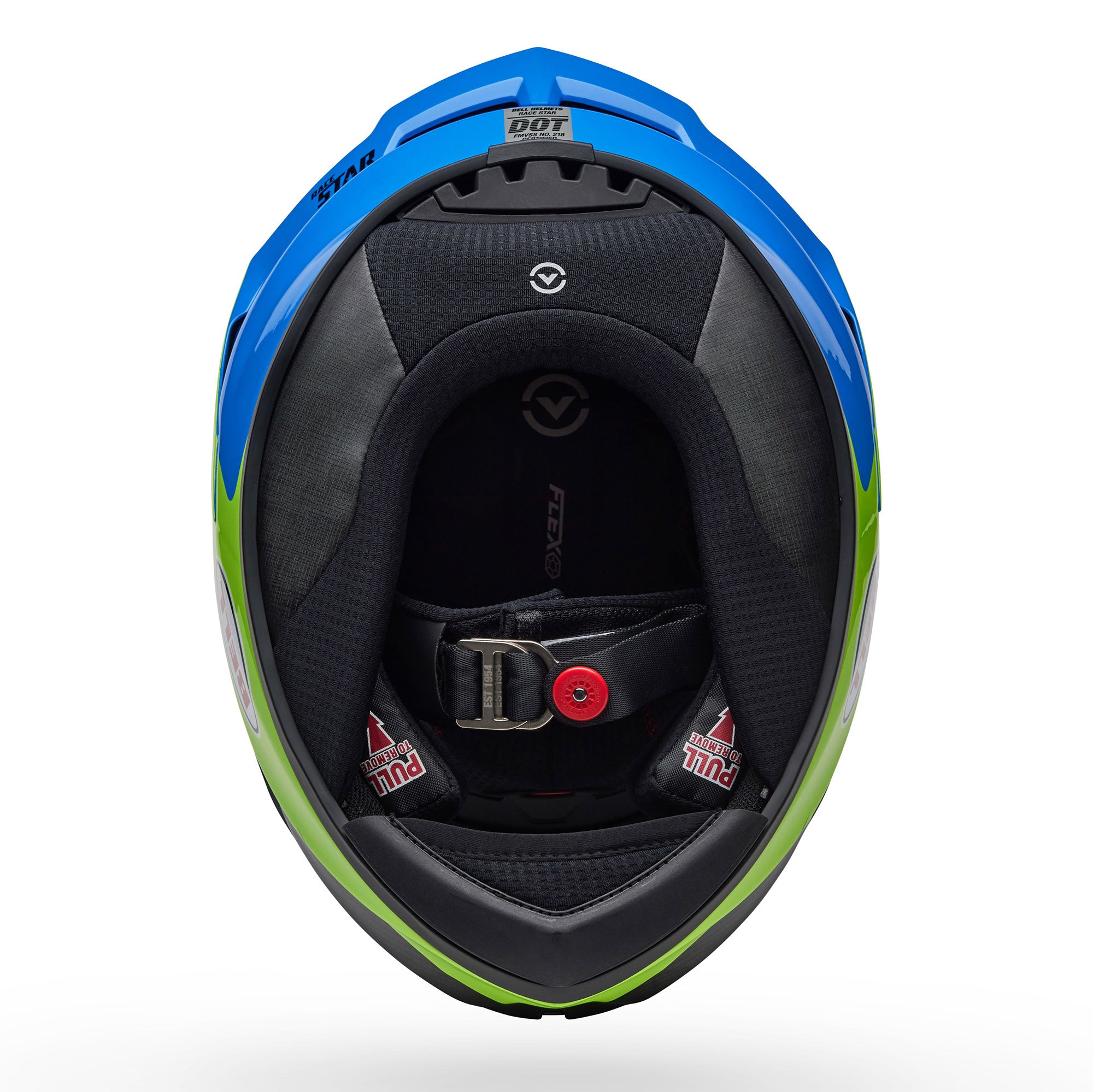 BELL Racestar DLX CORSA Race | Road Helmet *Pro Tint Visor Inc* (Carbon/Green/Blue)