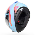 BELL Lithium PASSION Motorcycle Helmet (Blue/Pink)