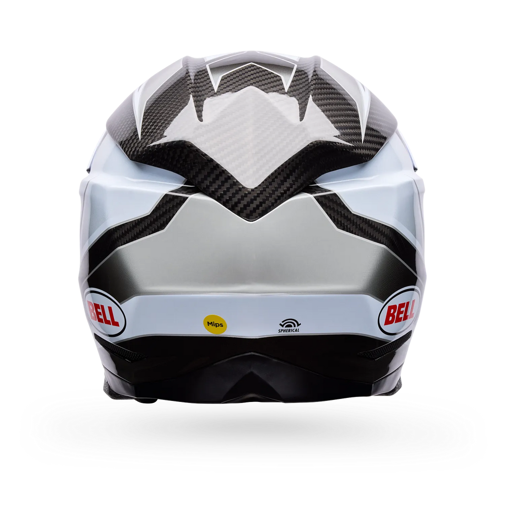 BELL Moto-10 SPHERICAL GRID MX | Enduro Helmet (Carbon/White/Black/Grey)