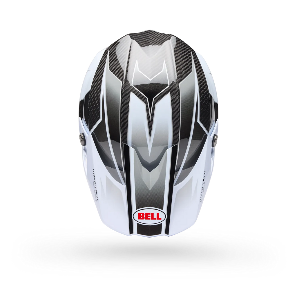 BELL Moto-10 SPHERICAL GRID MX | Enduro Helmet (Carbon/White/Black/Grey)