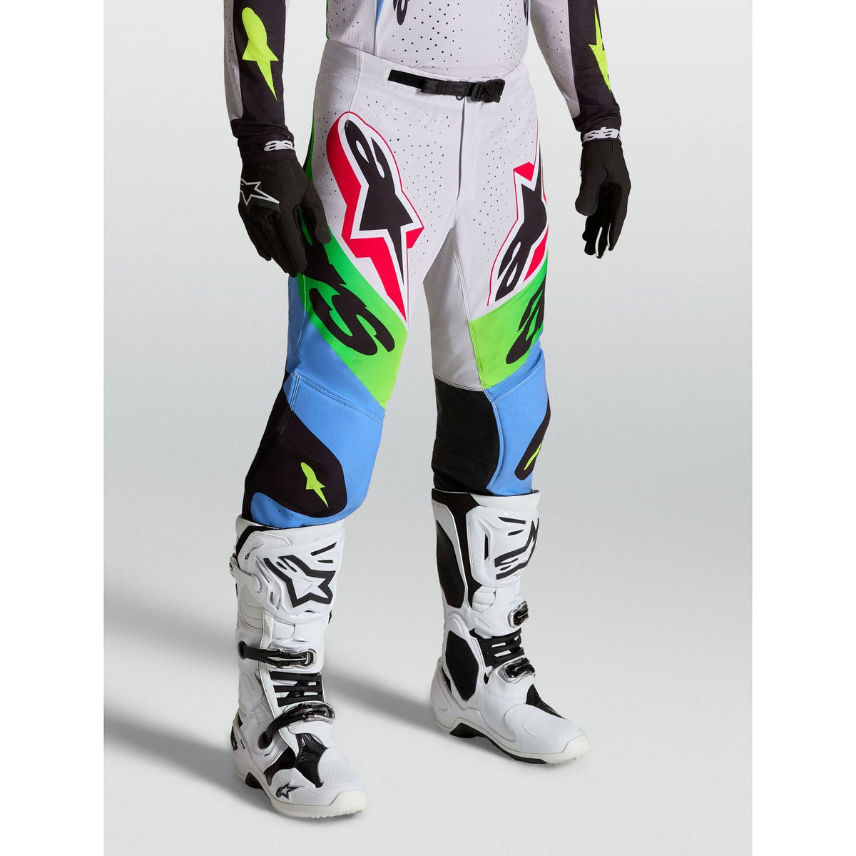 Alpinestars Supertech DYNA MX Pants (Light Lilac/Green Fluo/Black)