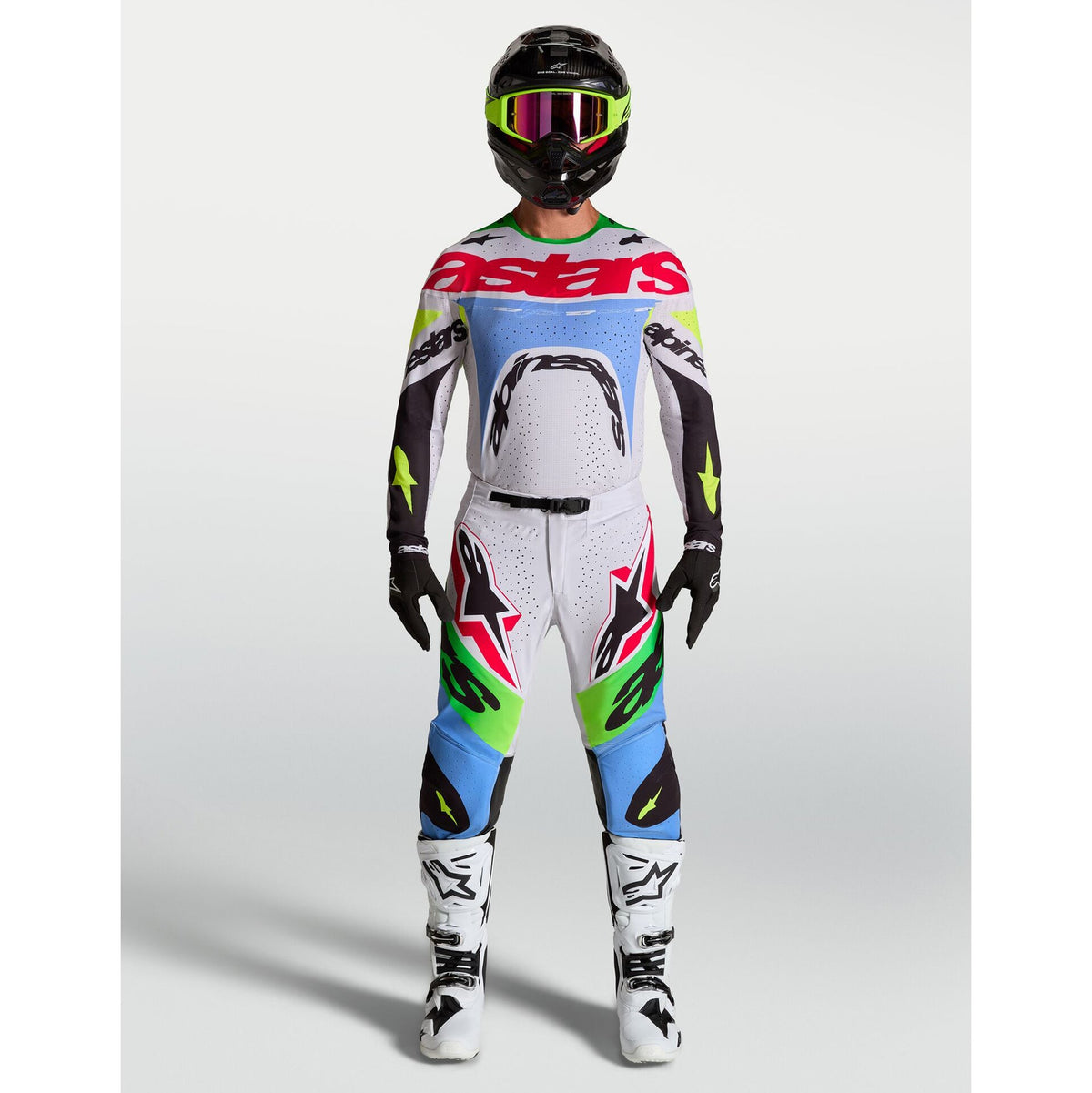 Alpinestars Supertech DYNA MX Pants (Light Lilac/Green Fluo/Black)