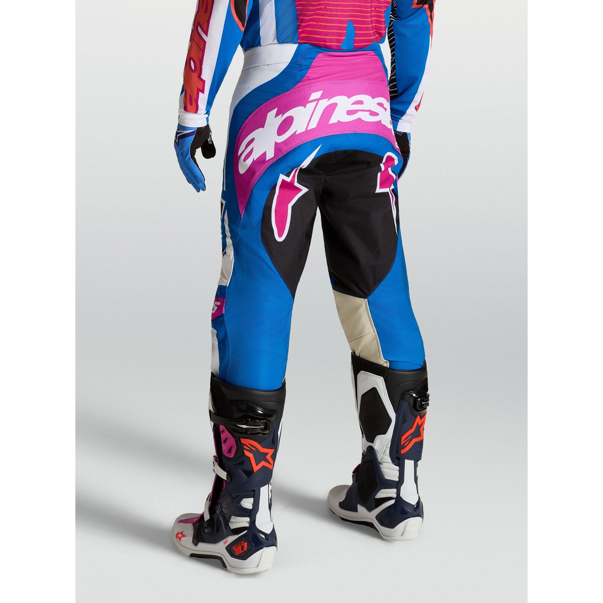 Alpinestars Techstar MAVEN MX Kit Deal (White/Hot Coral/Blithe Blue)