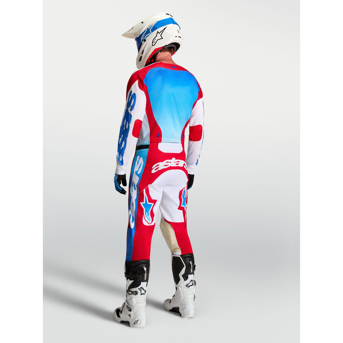 Alpinestars Racer HUNT MX Pants (White/Fire Red/Ucla Blue)