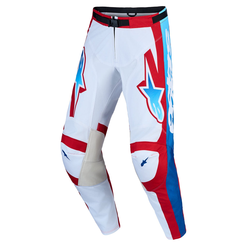 Alpinestars Racer HUNT MX Pants (White/Fire Red/Ucla Blue)