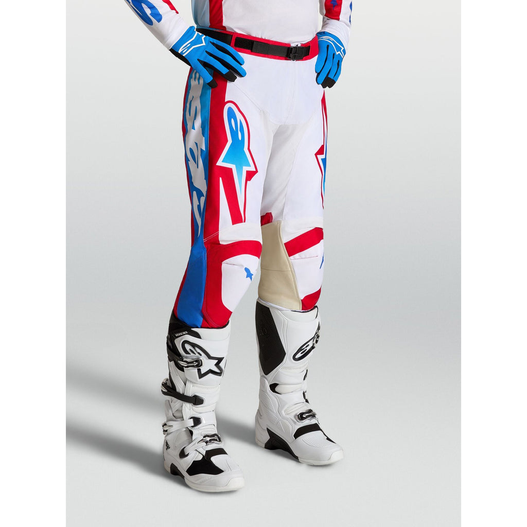 Alpinestars Racer HUNT MX Pants (White/Fire Red/Ucla Blue)