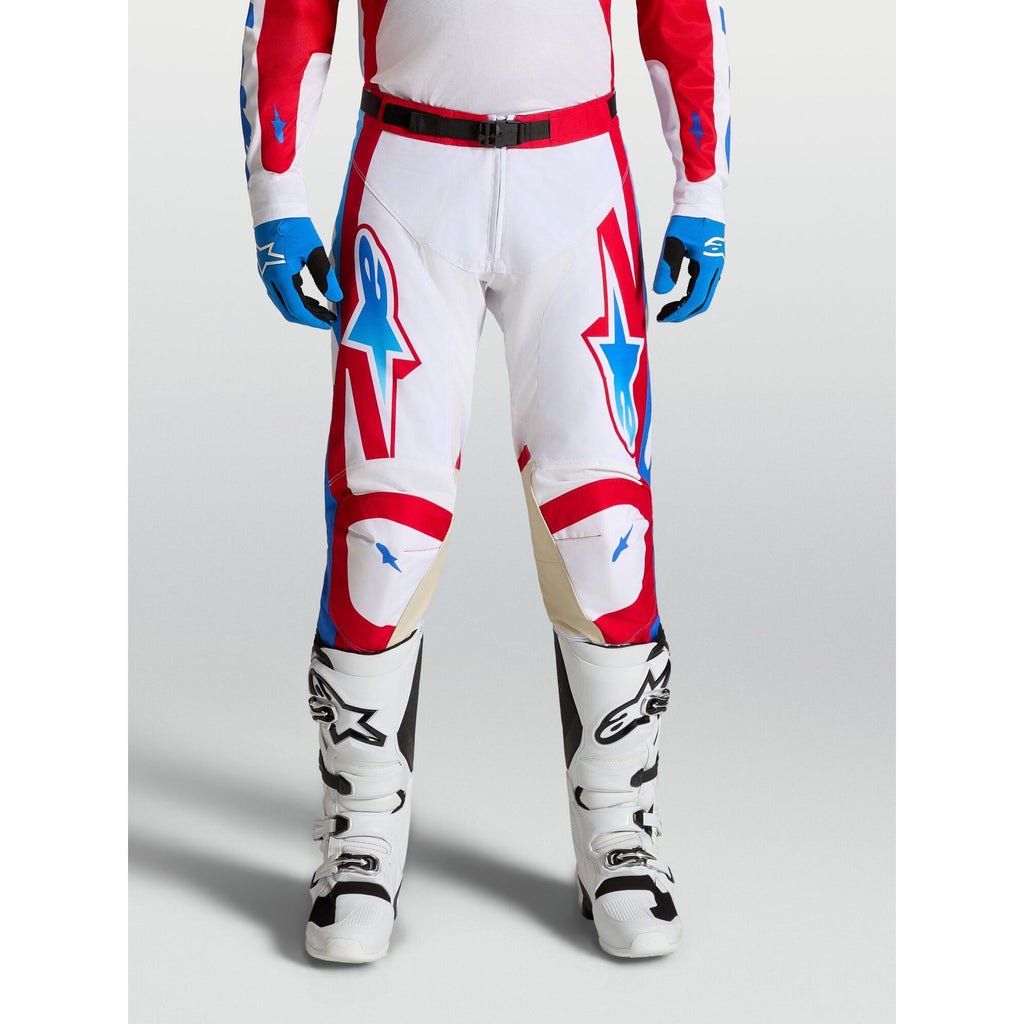 Alpinestars Racer HUNT MX Pants (White/Fire Red/Ucla Blue)