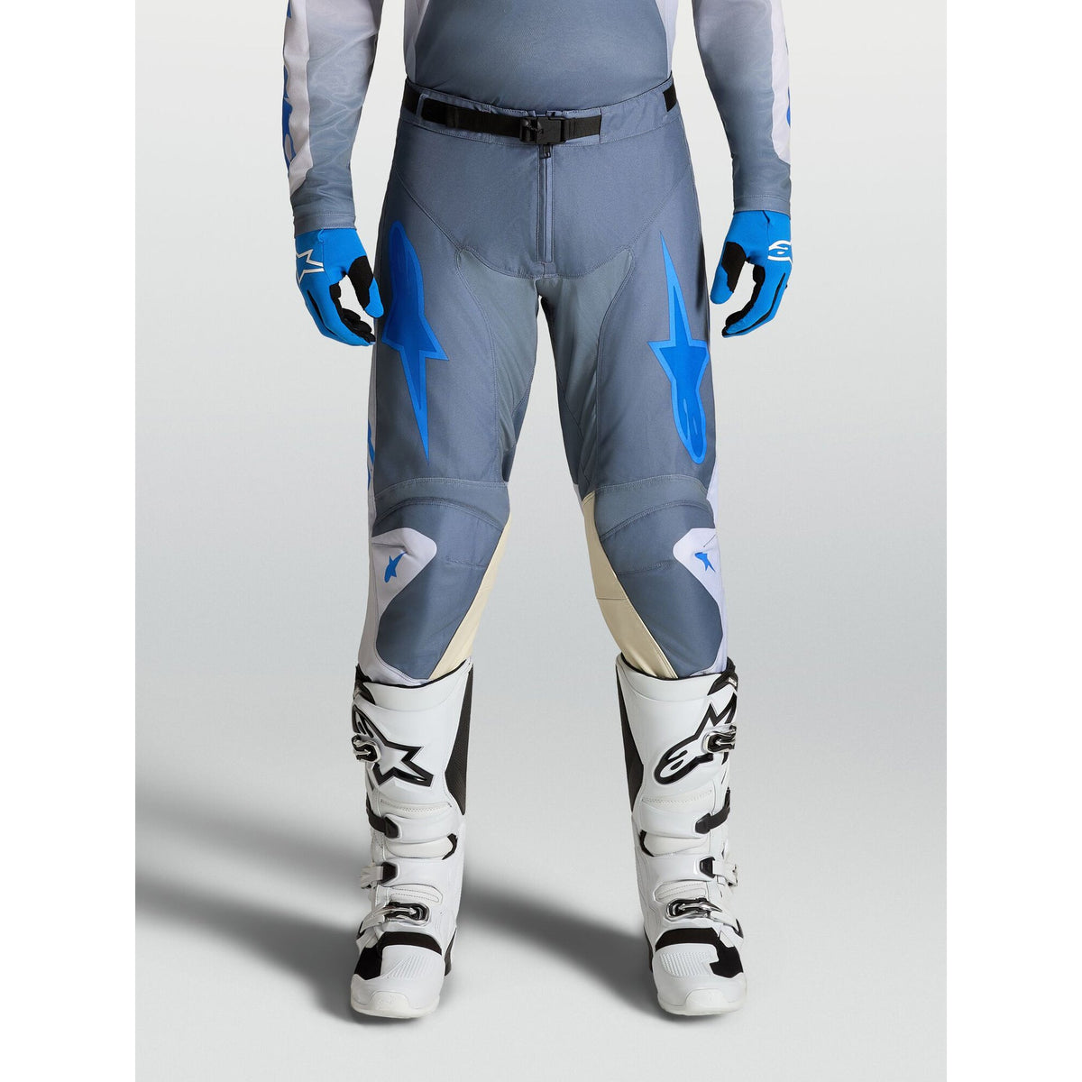 Alpinestars Racer AMBER MX Pants (Ash Gray/Light Lilac/Ucla Blue)