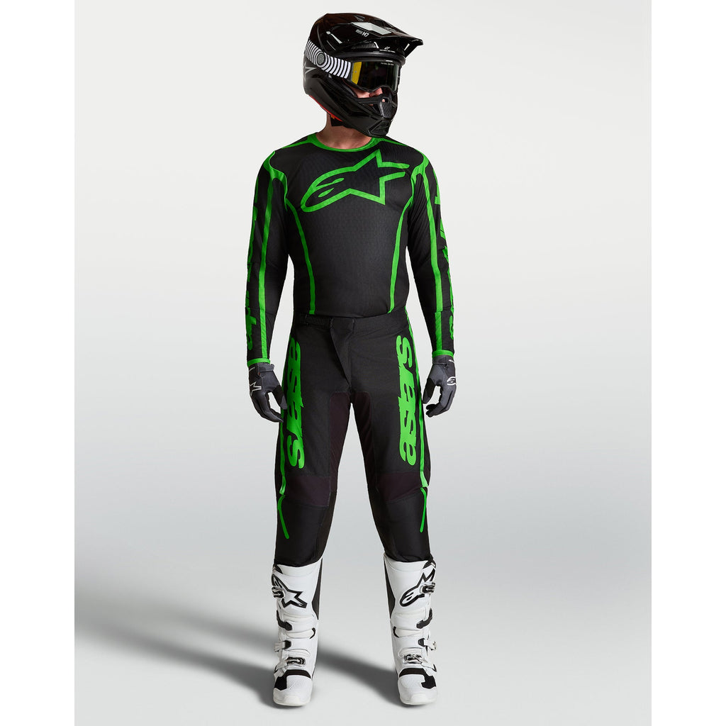 Alpinestars Fluid APEX V2 MX Pants (Black/Green Fluo)