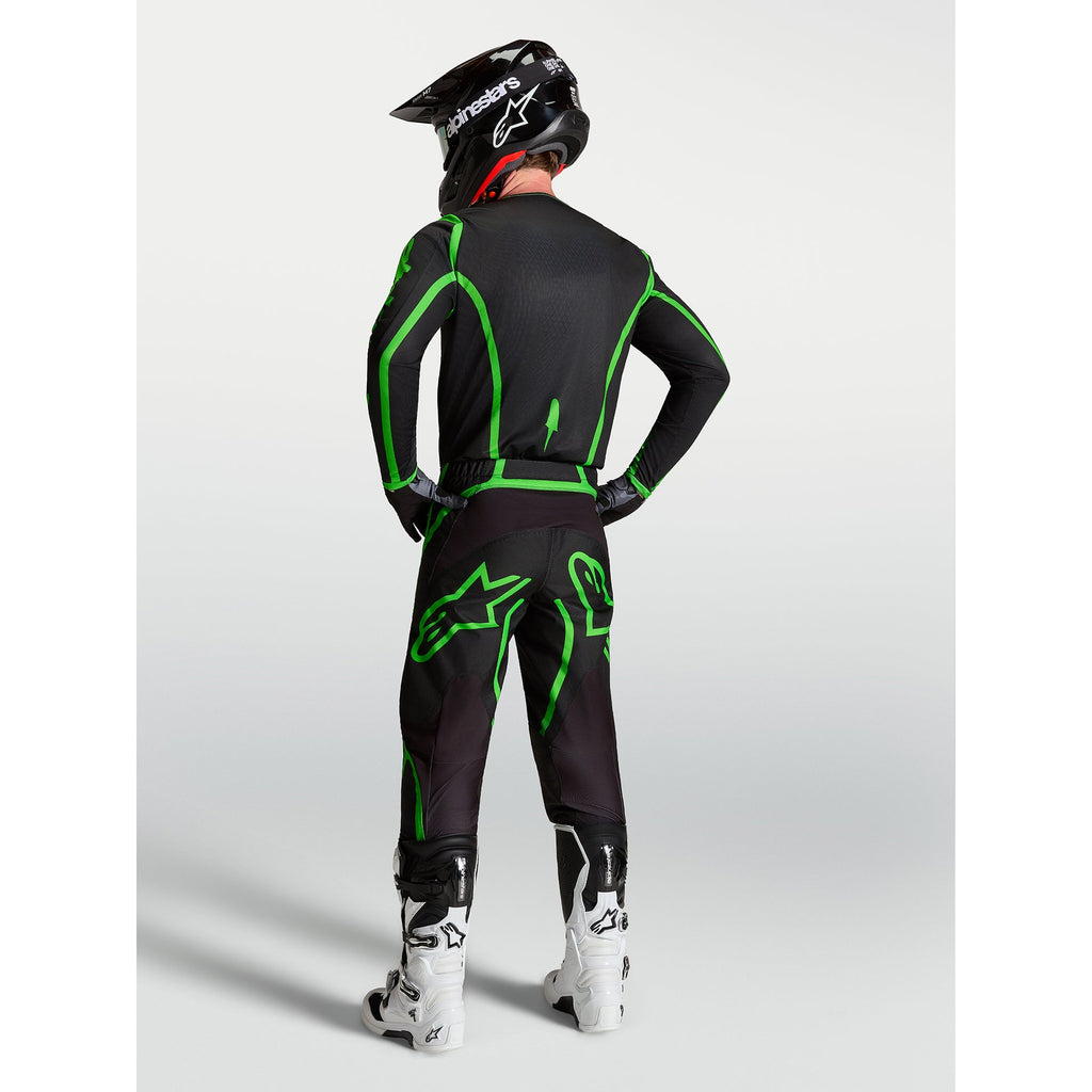 Alpinestars Fluid APEX V2 MX Pants (Black/Green Fluo)