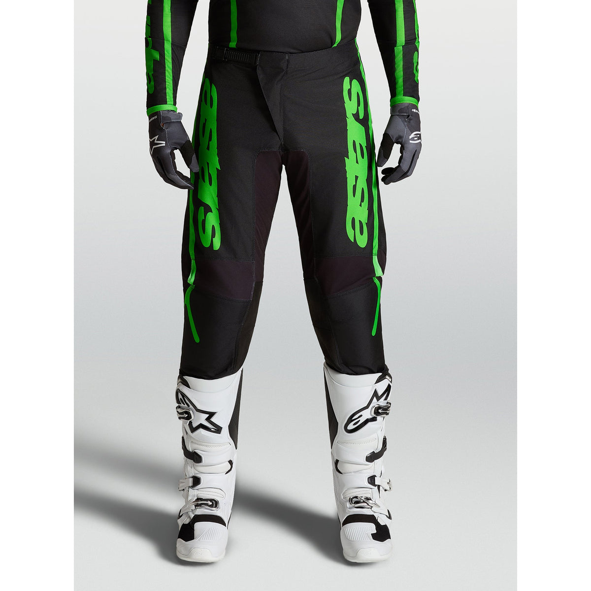 Alpinestars Fluid APEX V2 MX Pants (Black/Green Fluo)