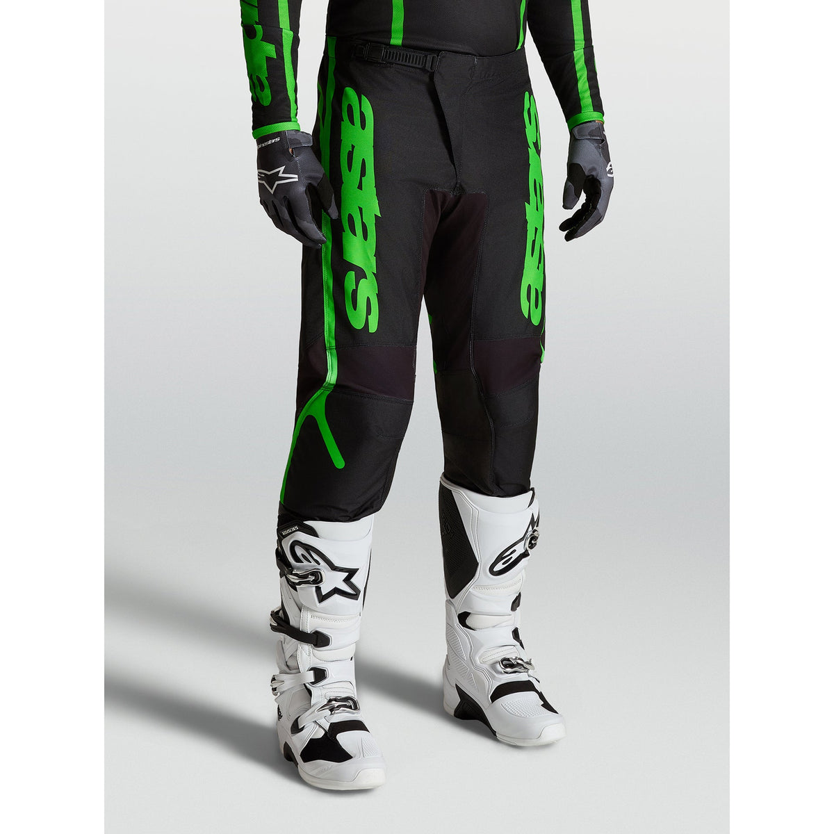 Alpinestars Fluid APEX V2 MX Pants (Black/Green Fluo)