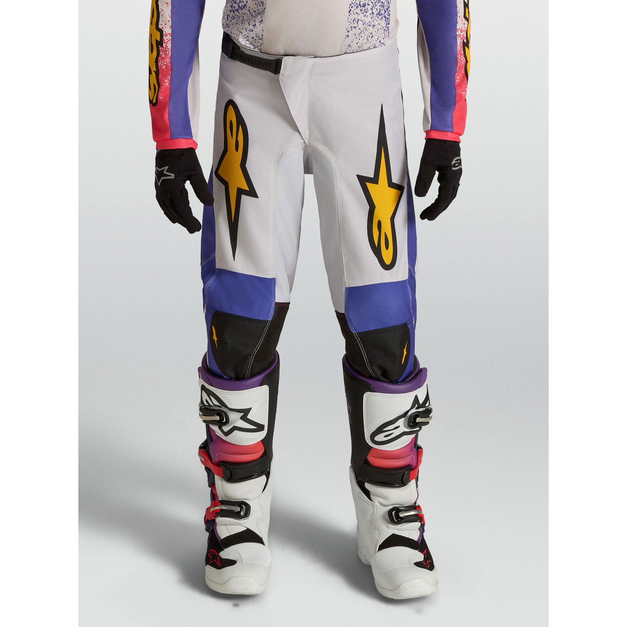 Alpinestars Youth Fluid DRAG MX Kit Deal (Light Lilac/Blue Iris/Gold)