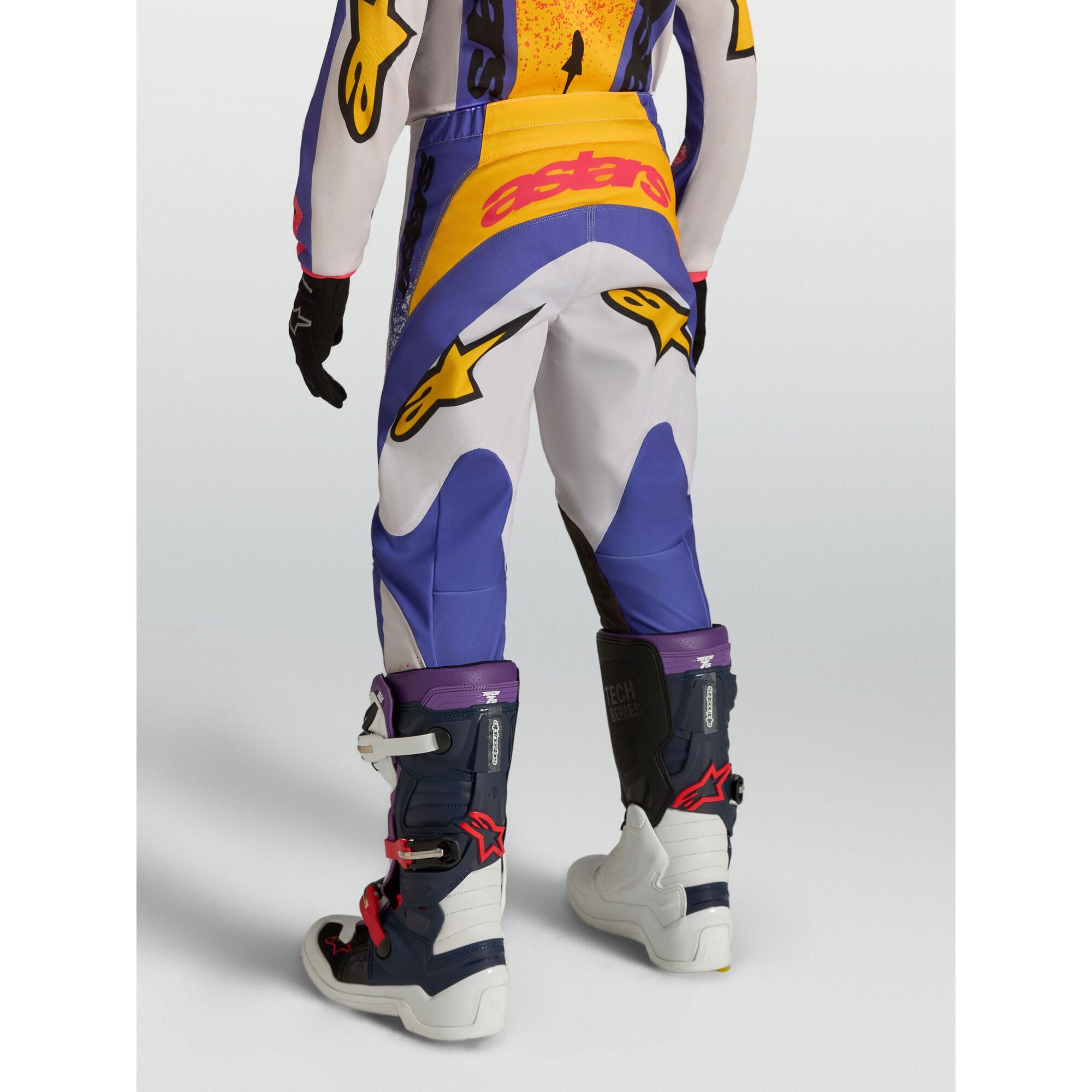 Alpinestars Youth Fluid DRAG MX Kit Deal (Light Lilac/Blue Iris/Gold)