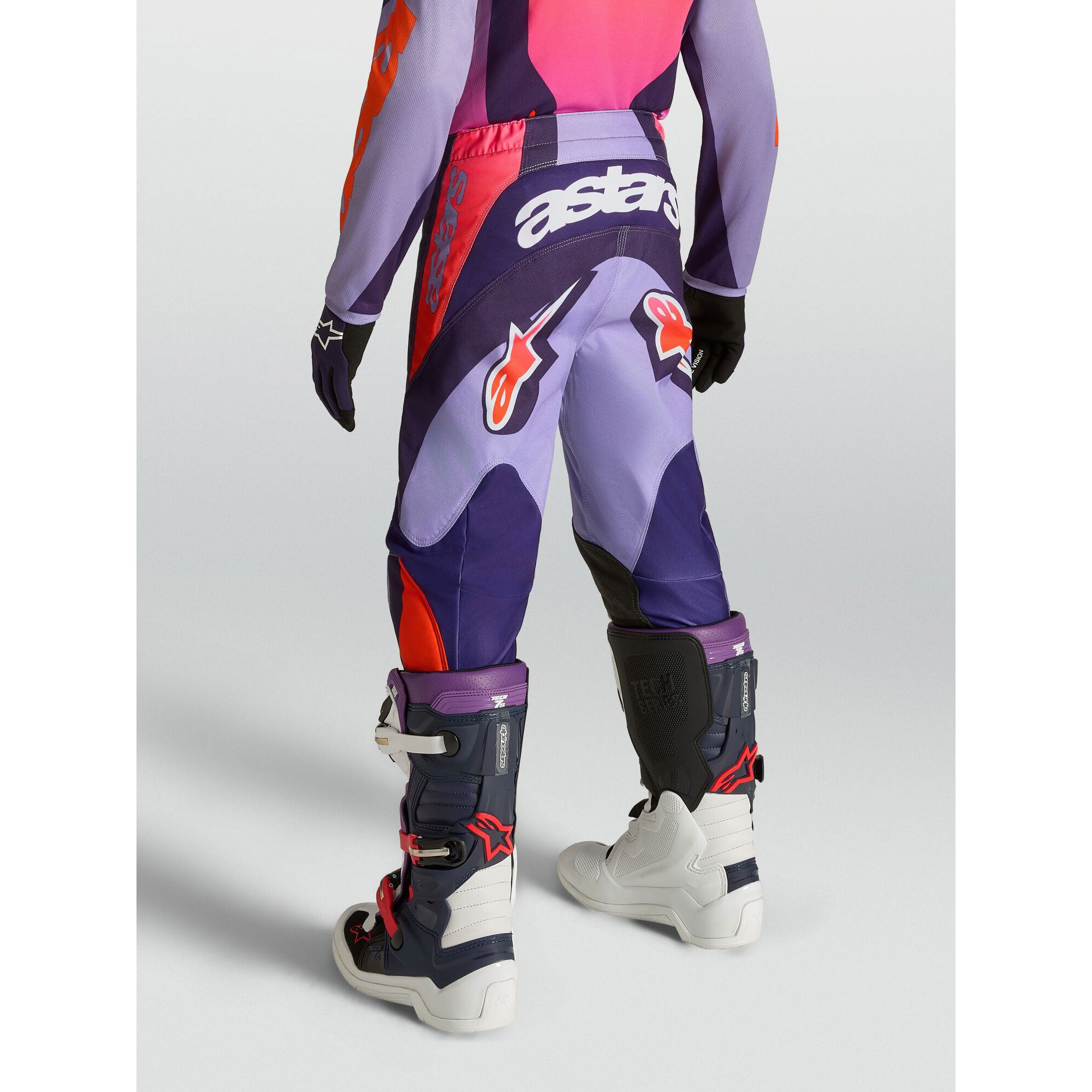 Alpinestars Youth Fluid HUNT MX Kit Deal (Light Violet/Deep Purple/Pink Fluo)