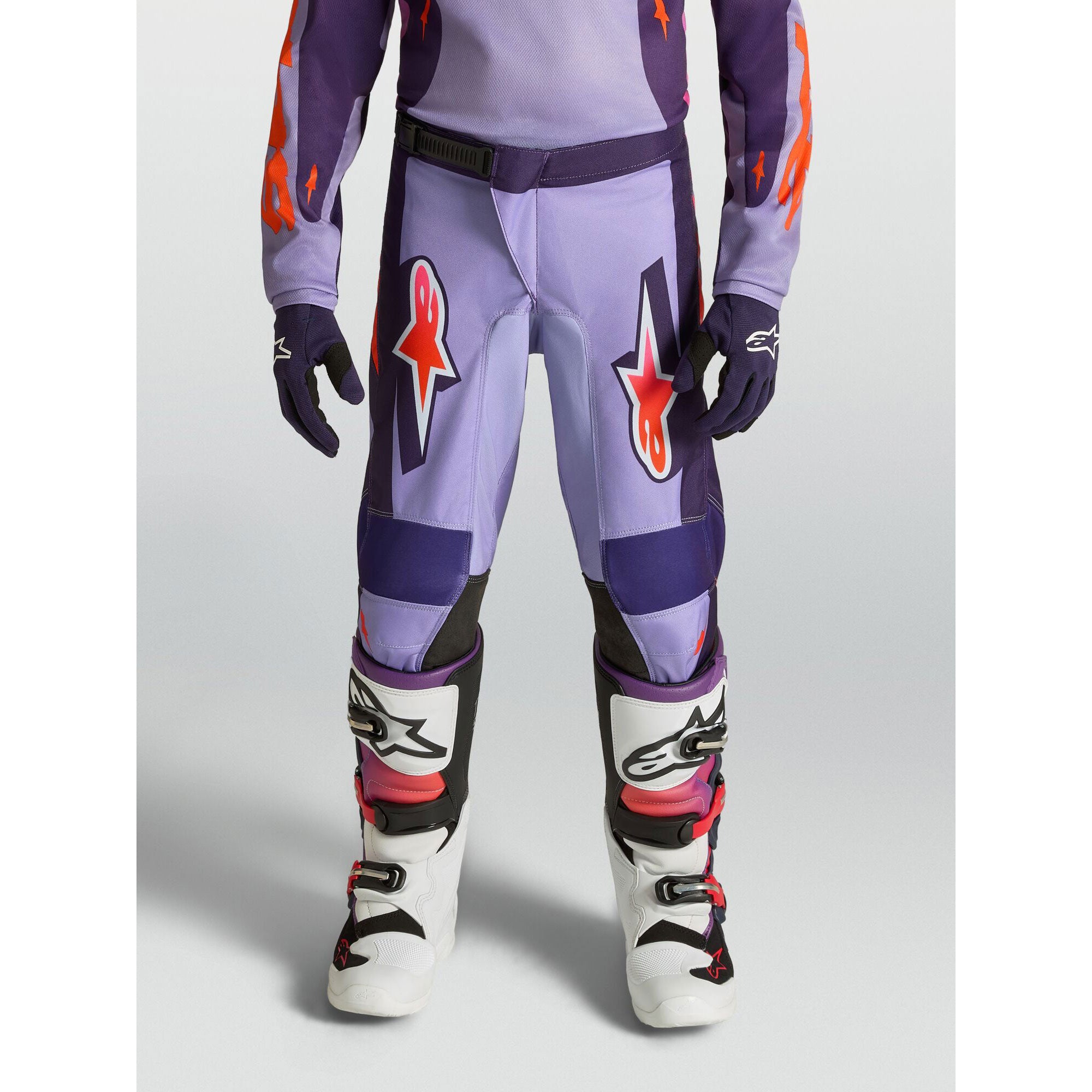 Alpinestars Youth Fluid HUNT MX Kit Deal (Light Violet/Deep Purple/Pink Fluo)