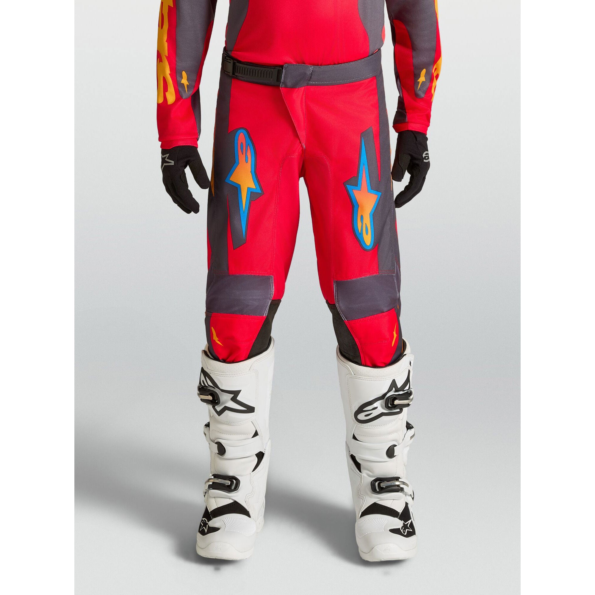 Alpinestars Youth Fluid HUNT MX Kit Deal (Fire Red/Graystone/Hot Coral)
