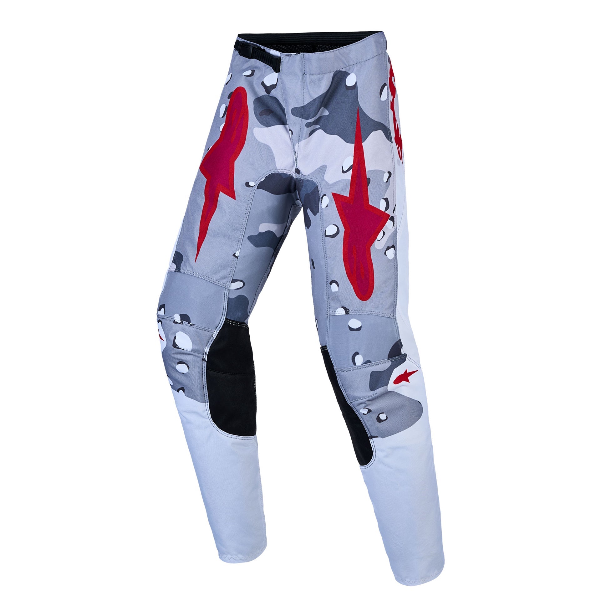 Alpinestars Youth Fluid LONE MX Pants (Grey Camo/White/Fire Red)