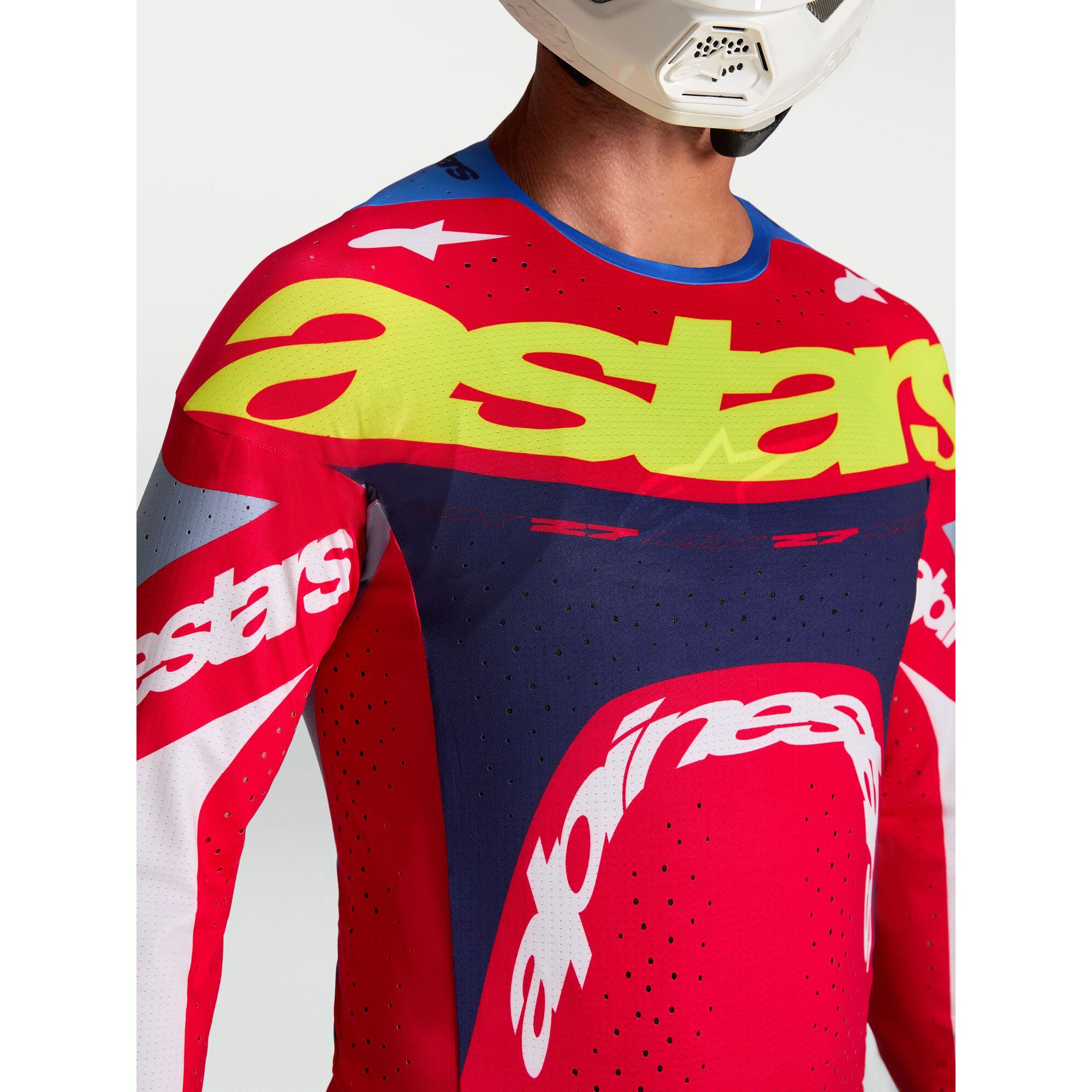 Alpinestars SuperTech DYNA MX Kit Deal (Fire Red/White/Navy Blue)