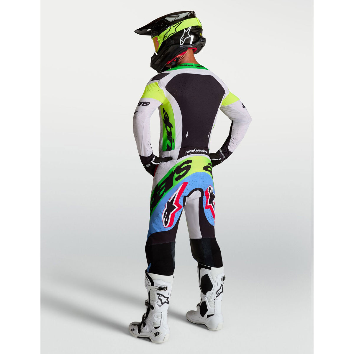 Alpinestars SuperTech DYNA Gear Set (Light Lilac/Green Fluo/Black)
