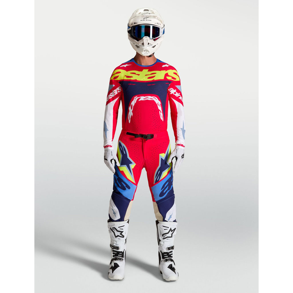 Alpinestars SuperTech DYNA MX Kit Deal (Fire Red/White/Navy Blue)